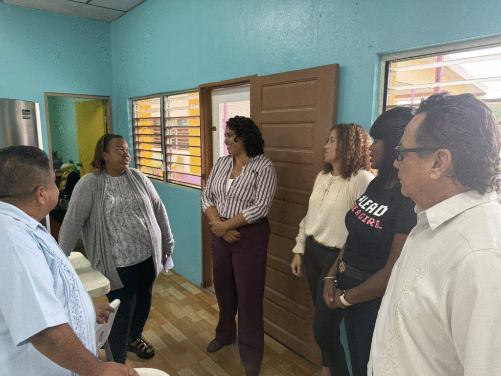 Leaders speaking with teachers