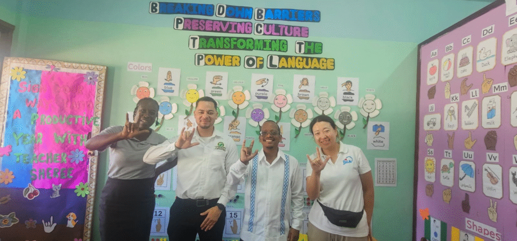 Group photo with Minister Bernard