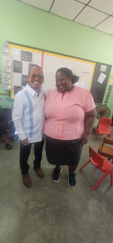 Leaders with students