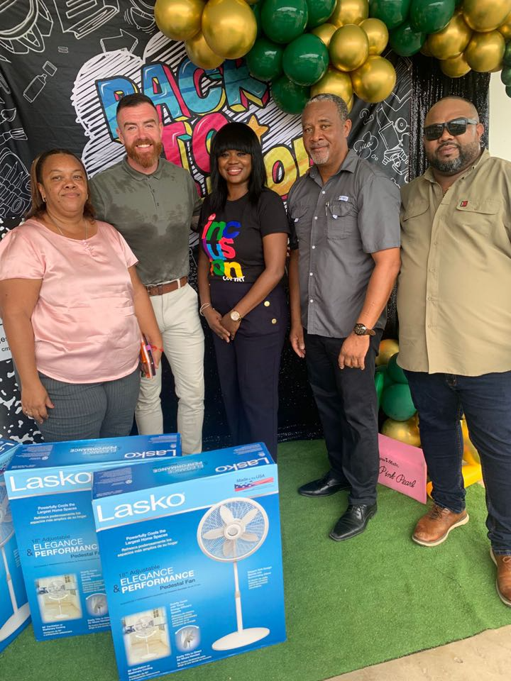 Student holding new school bag
