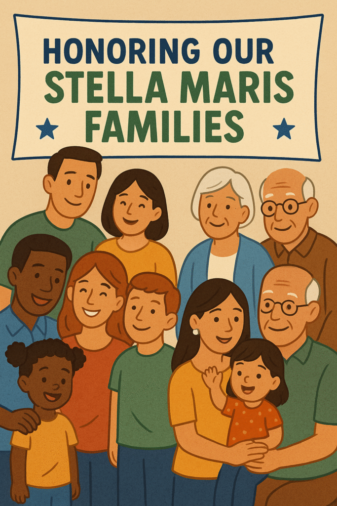 Smiling family at Stella Maris