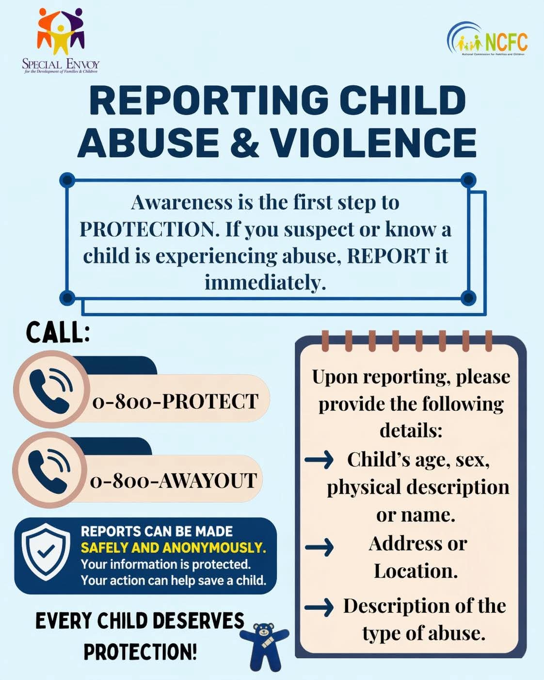 Reporting Child Abuse community resource